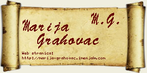 Marija Grahovac vizit kartica